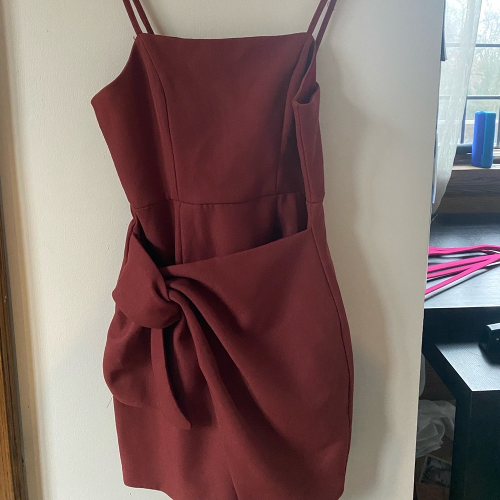 Wine Colored Mini Dress